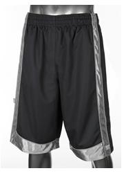 Mens Mesh Short Pants Heavy Weight BLACK with GRAY