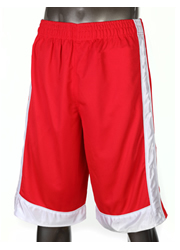 Mens Mesh Short Pants Heavy Weight RED with WHITE
