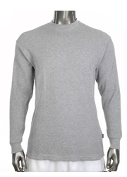 Mens Long Sleeve Thermal Heavy Weight HEATHER GRAY