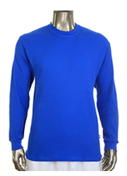 Mens Long Sleeve Thermal Heavy Weight BLUE