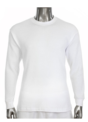 Mens Long Sleeve Thermal Heavy Weight SNOW WHITE
